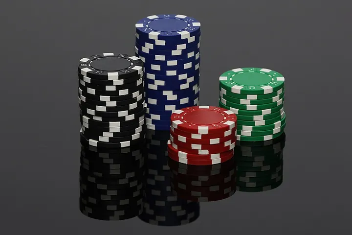 Stacks of casino chips